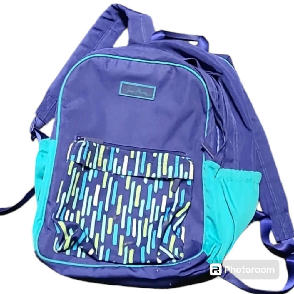 Vera bradley lighten Up Colorblock large nylon backpack multi violet EUC‎